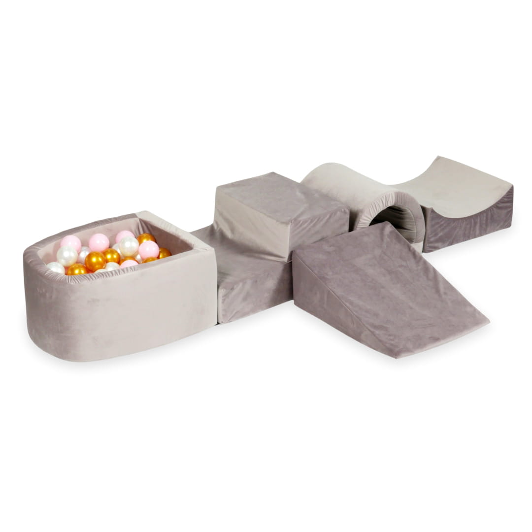 Foam speelset met brug en met micro-ballenbad