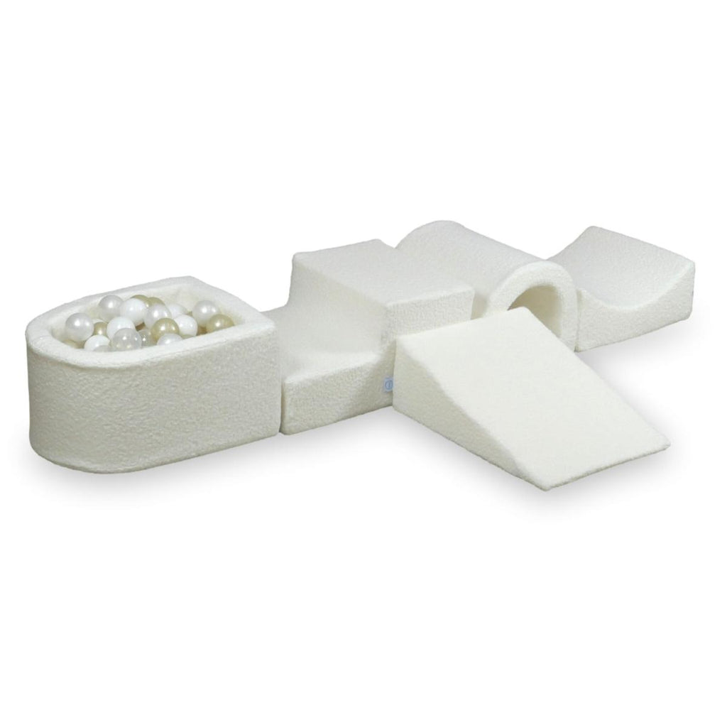 Foam speelset met brug en met micro-ballenbad