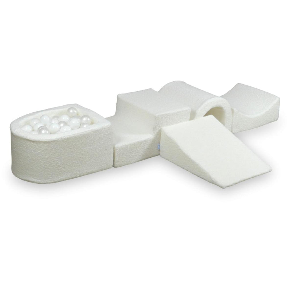 Foam speelset met brug en met micro-ballenbad